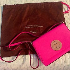 Kate Spade pink clutch/cross body bag
